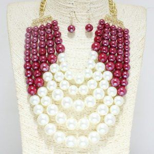 Red/Pearl Necklace
